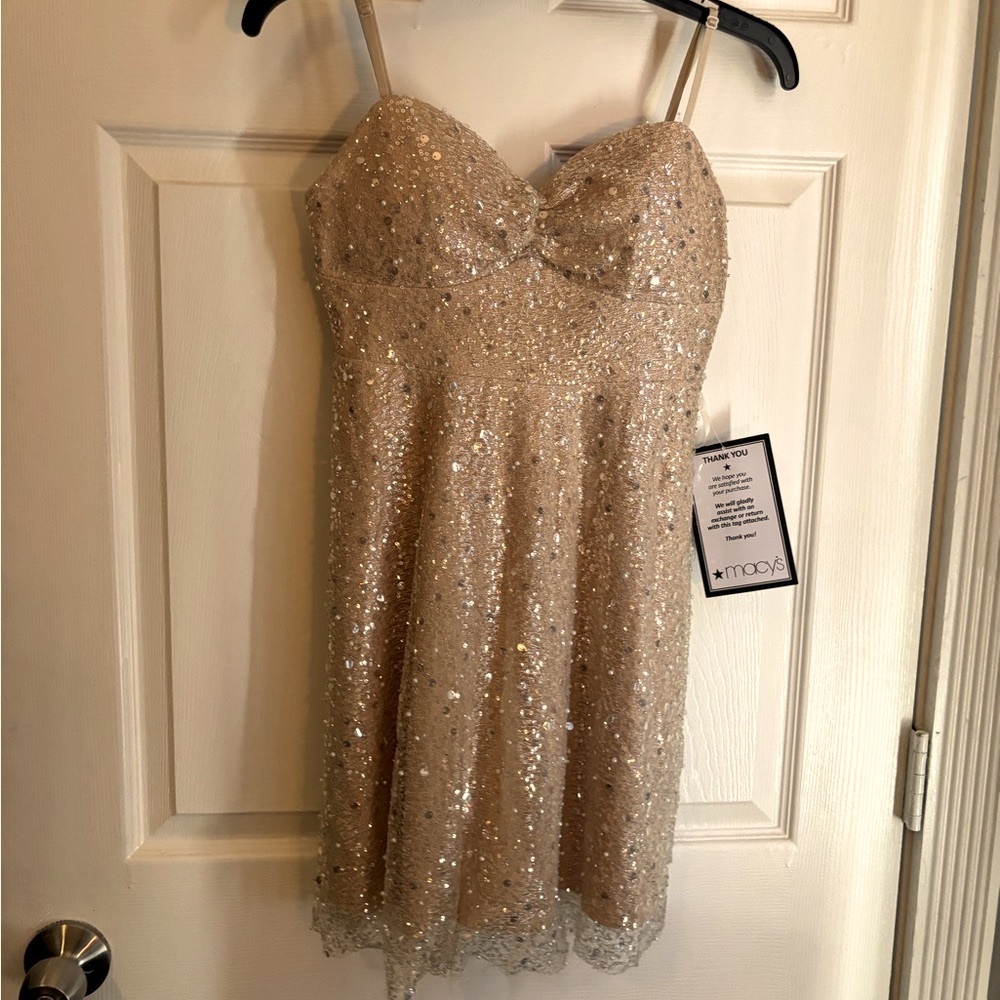 Giani Bernini Gold Sequin Mini Dress